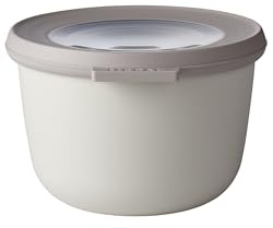 Mepal - Multi Bowl Cirqula Round - Contenitori Plastica con Coperchio - Adatto come contenitore ermetico per Frigo, microonde, Congelatore e piatti da portata - Ciotole Cucina - 500 ml - Nordic white