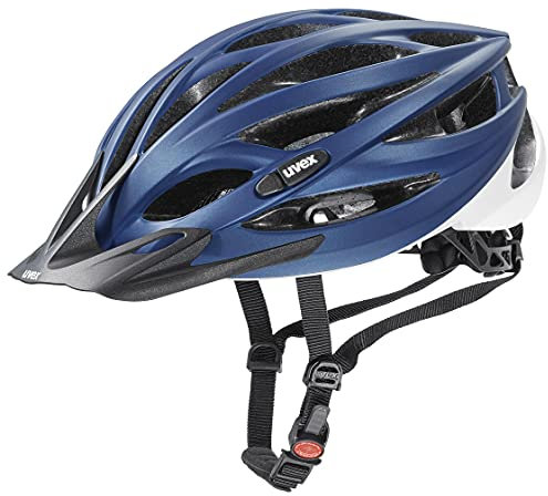 uvex Oversize - sicherer Allround-Helm für Damen und Herren - individuelle Größenanpassung - waschbare Innenausstattung - Blue-White matt - 61-65 cm