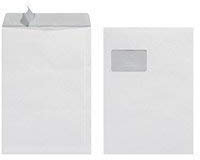 500 Versandtaschen C4 229 x 324 mm, haftklebend, mit Fenster, 90g/qm (500er Karton | C4, weiß | haftklebend | mit Fenster)