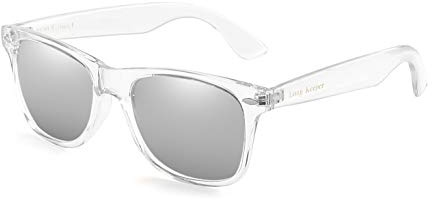 Long Keeper Polarisierte Quadratische Sonnenbrille für Damen Herren Vintage Klassisch Transparente Sonnenbrille Polarisiert Klassisch Stil Mit UV-Schutz