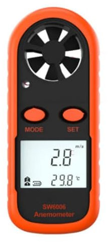 Fangxuee Anémomètre à Main Léger et Numérique, Poids Plume, Mesure de la Vitesse Du Vent, Anémomètre à Hélice