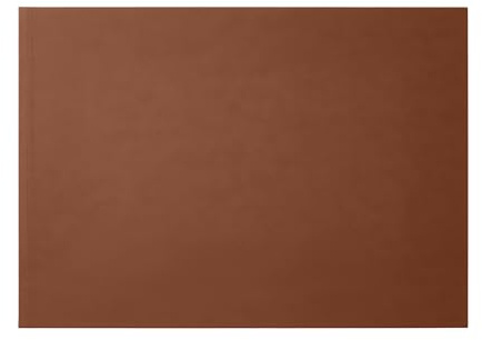 Eglooh - Clio - Schreibtischunterlage Leder Orange Braun cm 70x50 - Widerstandsfähige Struktur aus Stahl, raffinierte handwerkliche Nähten und rutschfester Boden - Made in Italy