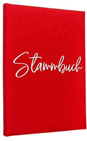 Hochzeitideal – Stammbuch der Familie Amore rot 21,0 cm x 15,0 cm - Buchbinderleinen Hochzeit - Familienbuch Standesamt mit 6-Fach Ringmechanik für Urkunden mit Behördenlochung