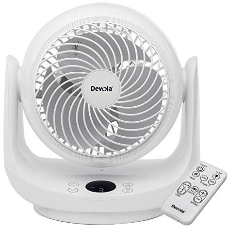 Devola 9 inch Desk Fan, Table Fan With Sleep Mode & Timer, Perfect for Desks Bedrooms & Offices, With Remote
