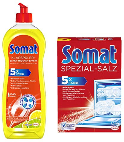 Somat Spülmaschinen SET Klarspüler Zitrone 750ml & Spezial-Salz 1,2Kg