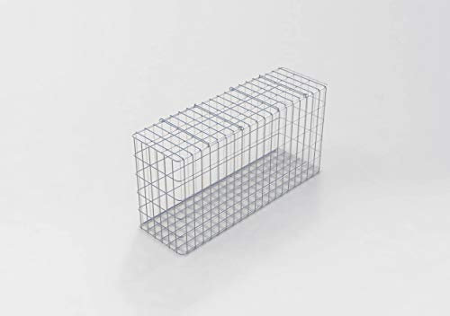 GABIONA Gavión galvanizado en caliente, 102 cm x 52 cm x 32 cm, malla de 5 cm x 10 cm, ya soldado