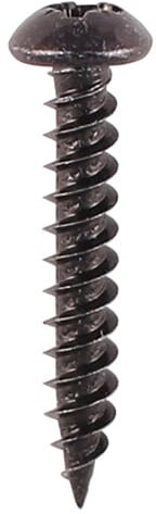 4x25 (8x1) BLACK POZI WOOD SCREW ROUND HEAD BLACKJAX POZIDRIVE JAPANNED PHILLIPS HEAD SMALL STEEL SCREWS CHIPBOARD MDF CABINET FURNITURE (Pack of 20, 50, 100) (50)