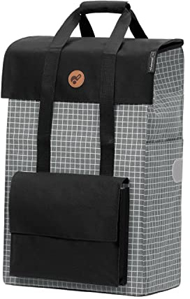 Andersen Einkaufstrolley Ersatztasche - 51 Liter - Seiten- & Fronttasche | extra Innenfach - wasserabweisend - Reflektoren - faltbar - Hedda grau