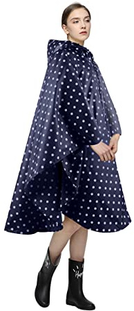 LAMA Poncho de Lluvia Impermeable, Ligero y Reutilizable, Chaqueta de Lluvia para Senderismo con Capucha y bolsa de Transporte para Adultos, Mujeres, Hombres, Actividades al Aire Libre