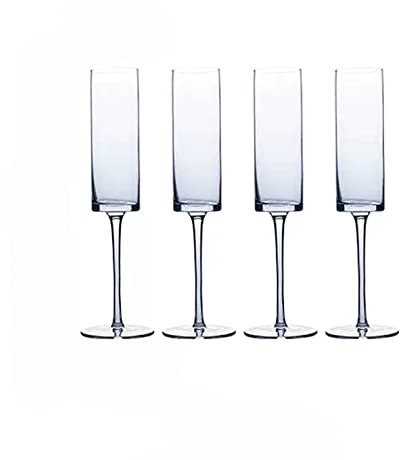 Bicchieri da champagne Quattro set di bicchieri da champagne dritti Bicchiere da champagne in cristallo stile europeo Bicchieri scintillanti di alta qualità Bicchieri highball per la casa Flute da cha