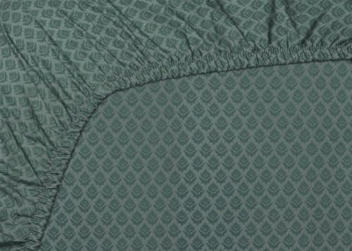 Pip Studio Spannbettlaken Thousand Leaves Blau Grau 90x200