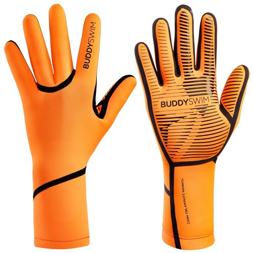 BUDDYSWIM Guantes Neopreno 2.5 mm para Natación en Aguas Abiertas. Guantes Neopreno para Las Manos Aislante del Frío, para Buceo, Submarinismo, Snorkel, Surf, Pesca Submarina y Trabajos en el Agua.