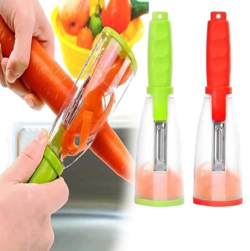 CHEFFS 2 pelapatate per verdure, pelapatate con contenitore per verdure, pelapatate universale per frutta e verdura, pelapatate, pelapatate multifunzione per patate
