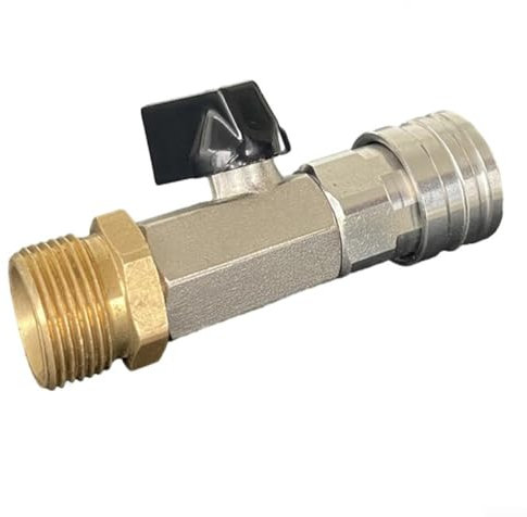 Robinet à boisseau sphérique, haute pression en acier inoxydable, kit de robinet à boisseau sphérique 1/4 M22 Connecteur rapide pour nettoyeur haute pression 4500 PSI