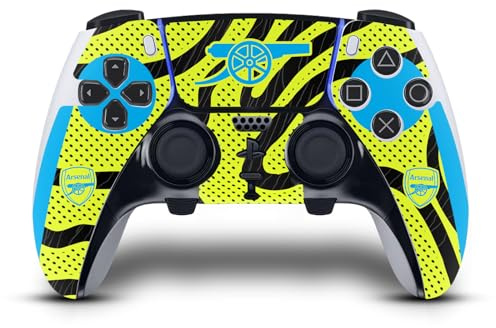Head Case Designs Officially Licensed Arsenal FC Away 2023/24 Crest Kit Vinyl Sticker Gaming Skin Decal Cover Compatible With Sony PlayStation 5 PS5 DualSense Edge Controller