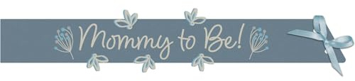 Folat 24990 Baby Shower Deko, Babyparty, Blau, WeißSchärpe - Blooming Baby Boy - 1,5 Meter