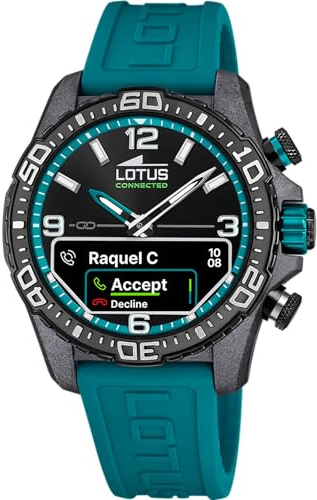 LOTUS Montre Connectée Homme Hybride Connected D en Caoutchouc Bleu