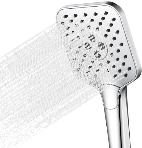 Alcachofa de ducha de bajo consumo Auralum,cabezal ducha de alta presión, rociador de ducha grande, alcachofa ducha con 3 tipos de chorro