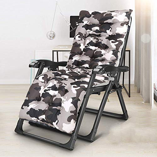 Klappbarer Loungesessel für den Außenbereich, verstellbarer, leichter Liegestuhl mit Schwerelosigkeitsfunktion und gepolsterten Sitzen, Chaiselongue für den Garten, mit Baumwollpolster, kleine