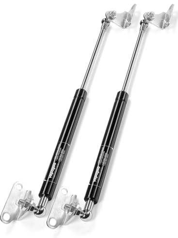 Vepagoo Gasdruckfeder 380MM 534N/54KG, Universal regelbar Schwerlast L-Typ Gasdruckdämpfer Hydraulisch Gasfeder für Werkzeugkasten Wohnmobil - Schranktüren und andere individuelle Anwendungen, 2er