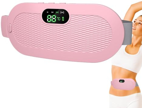 Cuscino riscaldante per la vita, cuscino riscaldante mestruale, Cuscino riscaldante elettrico per lo stomaco da viaggio, Cintura riscaldata regolabile con display digitale, 4 modalità di massaggio con
