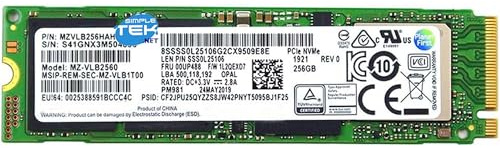 SIMPLETEK - Internal M.2 NVMe SSD 256 GB | MLC 3D NAND | PCIe Gen3x4 NVMe | For Notebook and PC (Refurbished)