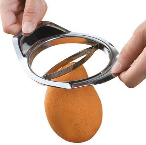 Herramienta para cortar mango,Herramienta para deshuesar mango, Herramienta de extracción de hoyos de mango de acero inoxidable, Pelador y rebanador de frutas, utensilios de cocina, ergonómico para fr