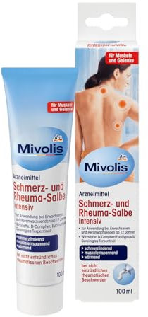 Mivolis Crème Anti-Douleur et Rhumatisme Intensive, 100ml, Soulage les Muscles et Articulations
