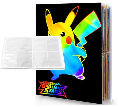 Classeur Cartes, Porte Carte, Albums pour Cartes à Collectionner, Rangements pour cartes à collectionner, Livre de Protection Cartes, 4 Pochettes 30 Pages(C01)