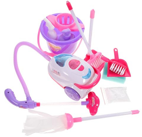 Toddmomy 1ensemble Set De Outils De Nettoyage pour Garçon Fille Aspirateur Jouet Simulé sans Piles Kit De Jeu Éducatif pour Filles Et Garçons Accessoires De Ménage Amusants Couleurs