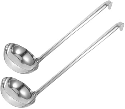 TOPBATHY 2piezas Cuchara Sopera De Acero Inoxidable Pequeña Cucharón para Salsa para Servir Sopa y Guisos Cocina