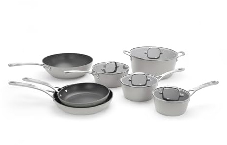 Laura Ashley Antiadhésif Lot Casserole et Poêle Induction 7 Pcs – Sans PFOA, 3 Casseroles, 2 Poêles, Wok et Faitout – Set Cuisine Facile à Nettoyer, Compatible Tous Feux, avec Garantie 10 Ans