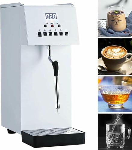 Schiumalatte a vapore commerciale, vaporizzatore elettrico per latte da 2500 W, macchina per schiumare il caffè, macchina per schiumare con capacità di 6 litri, macchina automatica per bollire l'acq