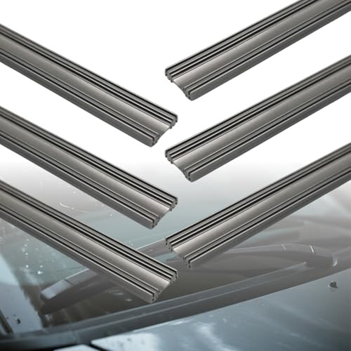 6 Pezzi Gomma Tergicristallo,Gomma Di Ricambio Universali per Tergicristalli, Compatibili con Tutti i Modelli, Tagliabili fino a 800 mm, Migliorano la Visione e la Sicurezza in Condizioni di Pioggia