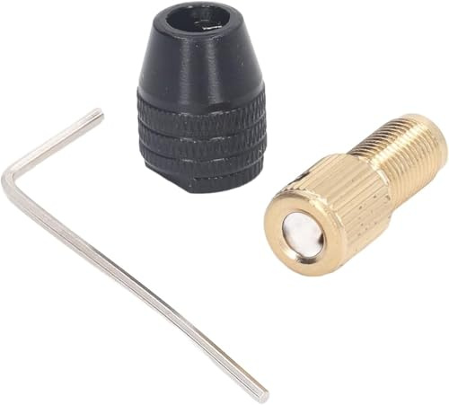 Tool Compatible with Self Tightening Chuck, 3 Jaw Drill Chuck Rotate Tool Self Tightening Collet Straight Lines Extension Rod Hex Wrench Set with, Taper Shank Drill Bits (2.0mm Hole)(5.0mm Hole)