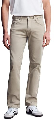 General Denim Works Bridge Men's Regular Rise Straight Leg Jeans, Stone Washed Comfort 31x30