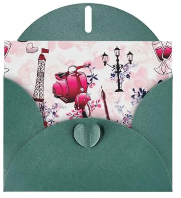 Perlpapier Paris Eiffelturm Frankreich Druck Urlaub Grußkarte für Geburtstag, Erntedankfest, Weihnachten, Neujahr