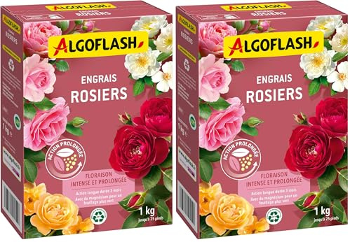 Algoflash Engrais Rosiers, Action prolongée -1 kg (Lot de 2)