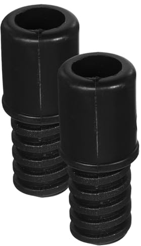 JEWEDECO 2pcs Mop Handle End Caps Replacement Black Plastic Broom Handle Connector Providing Better Control and Time Saving, Suitable for Household Cleaning Tasks