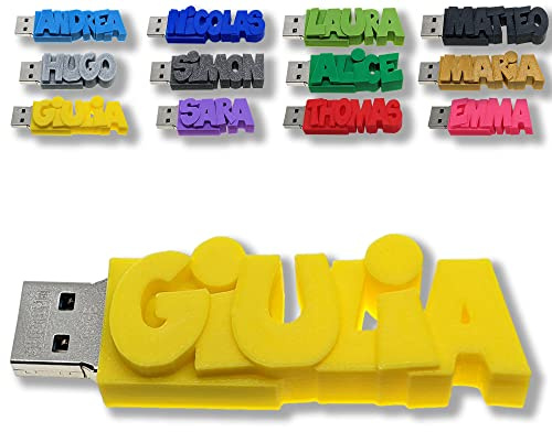 Individueller persönlicher USB Stick Datenstick mit eigenem Namen/Schriftzug und Farbe nach Wahl - USB 3.0 – 8GB, 16 GB oder 32 GB – einzigartiges Geschenk