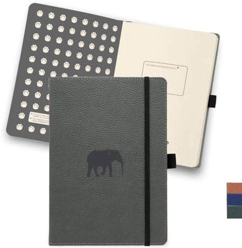 Dingbats* - Tierwelt Notizbuch A4 Kariert - Hardcover PU Leder Journal für Arbeit, Reisen - Tasche, Elastischer Verschluss, Stifthalter, Lesezeichen