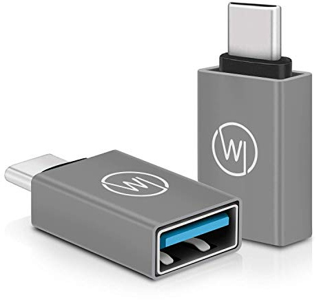 Wicked Chili OTG USB-C Adapter (2 Stück) geeignet für USB Typ C iPad Pro | Air, MacBook Pro / Air, 2021 / 2020 / 2019 / 2018, Samsung Galaxy, Note, Surface Book Laptop, Thunderbolt 3 auf USB-A 3.0