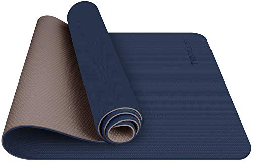 TOPLUS Gymnastikmatte, Yogamatte Yogamatte Gepolstert & rutschfest für Fitness Pilates & Gymnastik mit Tragegurt