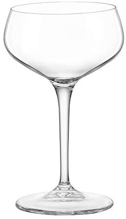 Bormioli Rocco ‘Novecento’ Cocktail Coupe Glasses (Set of 6) (25cl) – Martini Glasses/Champagne Saucers – Premium Italian Glass: Dishwasher Safe – Luxury Cocktail Stemware