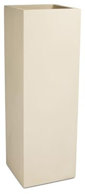 fleur ami Polystone Pflanzsäule, 40 x 40 x 120 cm, crème