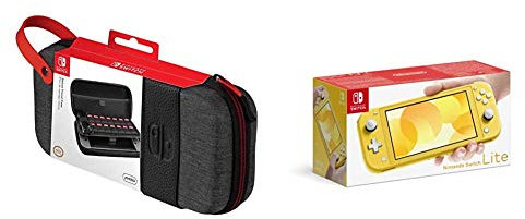 Nintendo Switch Lite - Consola Color Amarillo + Funda Deluxe Travel Case Edición Elite - PDP