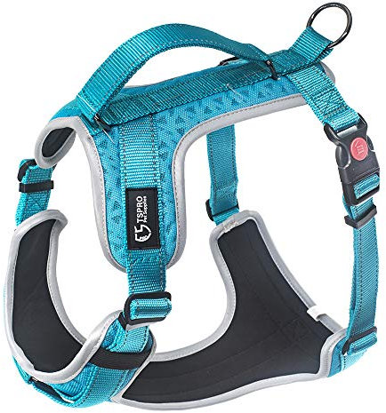 TSPRO Hundegeschirr Training Hundeweste Verstellbar Nylon Militär Hundegeschirr mit Griff