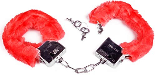 Makotex Handschellen Metall, mit Schlüssel für Karneval, Kostüm