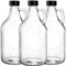 ZEAYEA 3 Pack Glass Growlers, 1.8 L/64 Oz Clear Glass Jug, Half Gallon Jugs with Seal Cap and Handle for Beer, Home Brewing, Kombucha, Distilled Water
