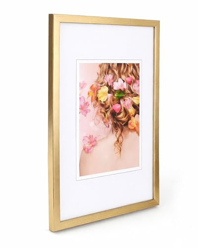 Holz Bilderrahmen Plexi Foto Rahmen Collage Wanddeko Poster S111: Farbe: Gold | Format: 50x70